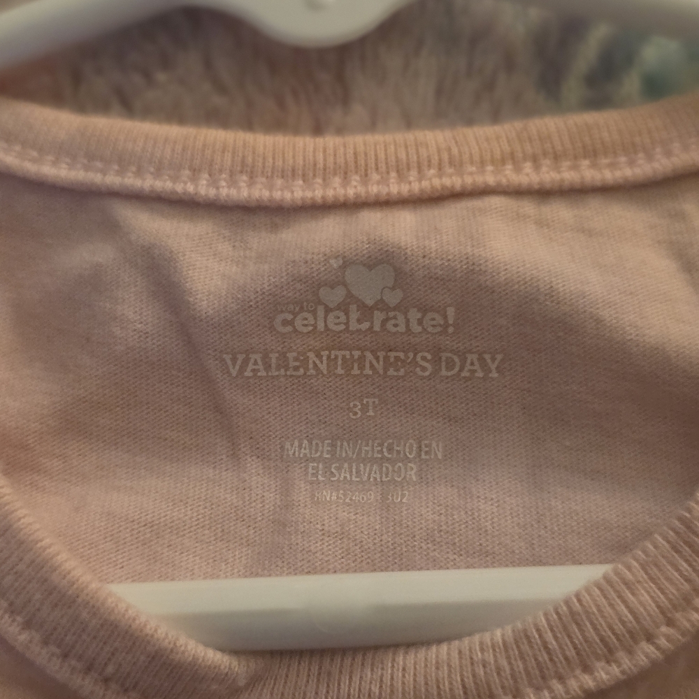 Celebrate Valentine's Day Pink Kids Tee
